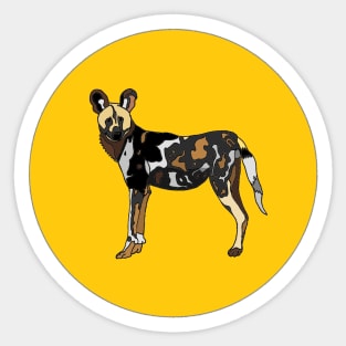 African Wild Dog Sticker